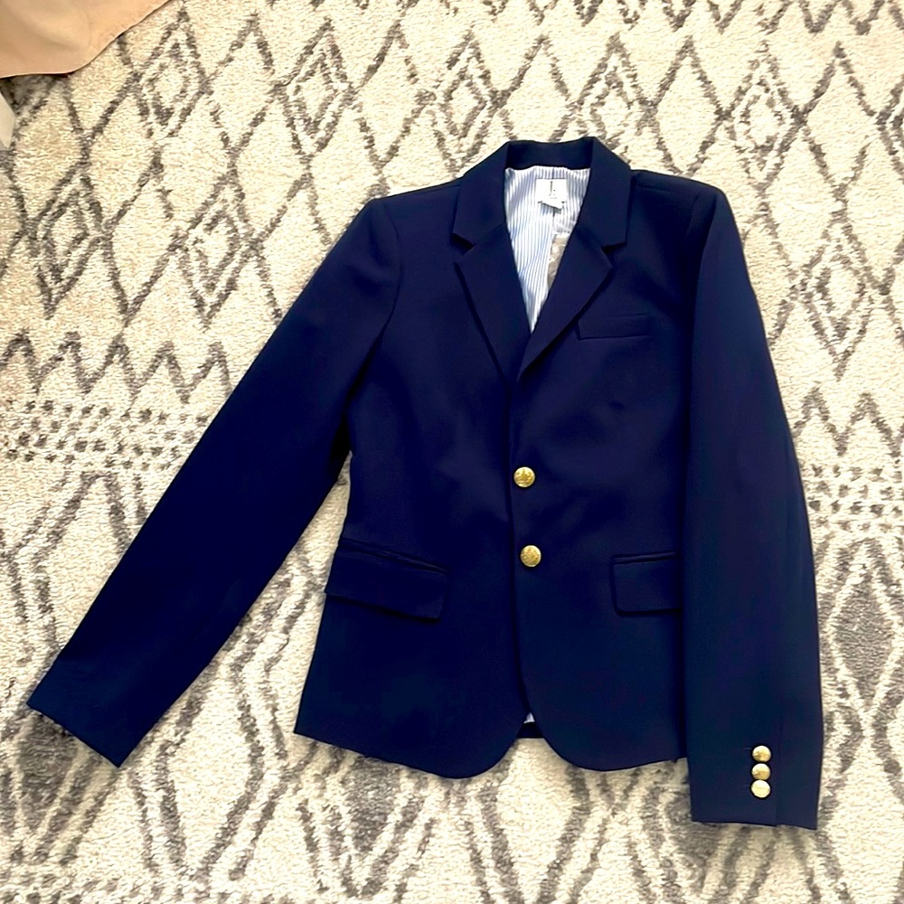 🆕 NWT J Crew ladies size 4 NAVY blazer